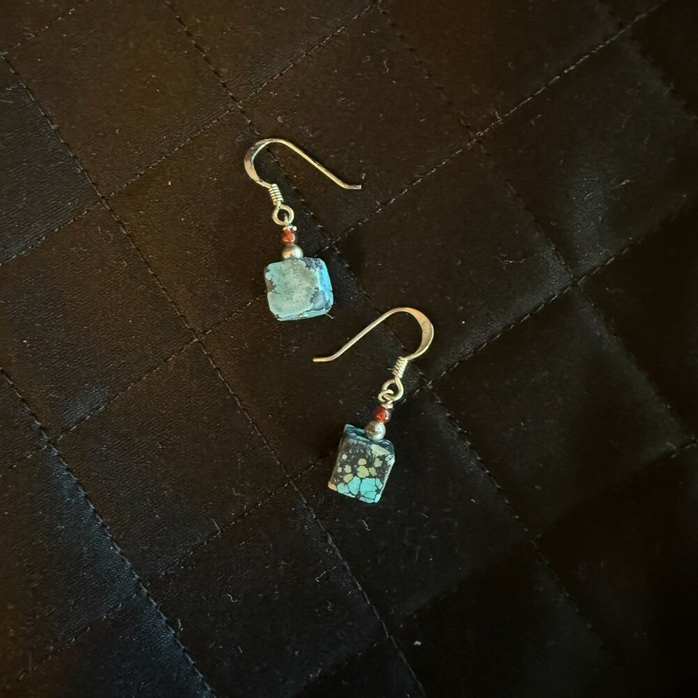"Spirit Weaver" Tibetan Turquoise Earrings